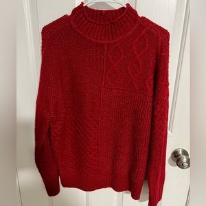 Red American Eagle mock turtle neck sweater. EUC